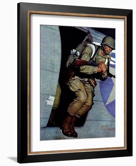 "Paratrooper," September 12, 1942-Mead Schaeffer-Framed Giclee Print