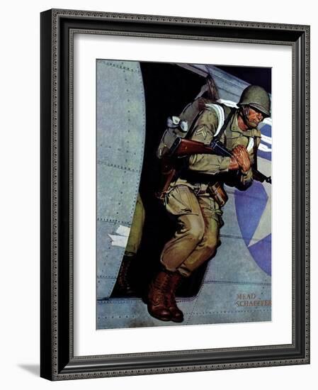 "Paratrooper," September 12, 1942-Mead Schaeffer-Framed Giclee Print