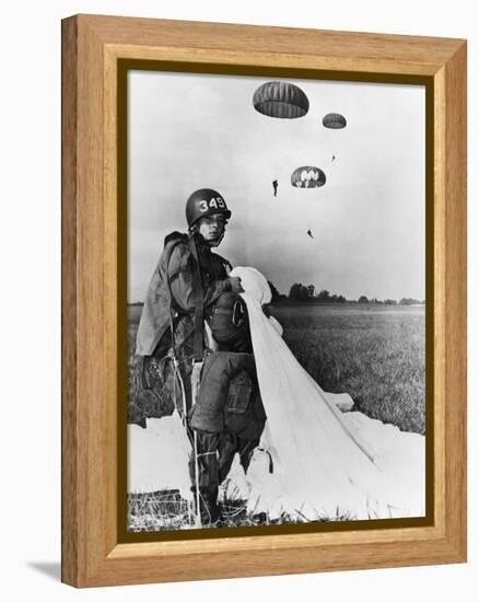 Paratrooper Training-Science Source-Framed Premier Image Canvas