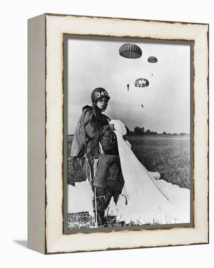 Paratrooper Training-Science Source-Framed Premier Image Canvas