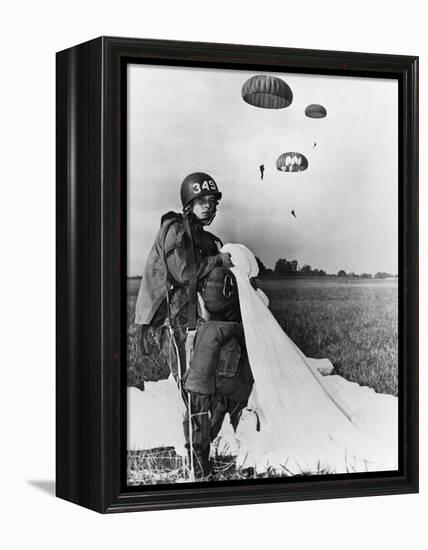 Paratrooper Training-Science Source-Framed Premier Image Canvas