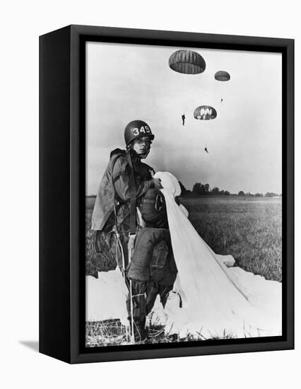 Paratrooper Training-Science Source-Framed Premier Image Canvas