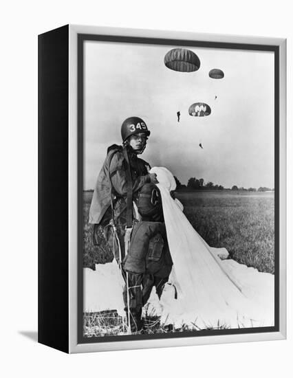 Paratrooper Training-Science Source-Framed Premier Image Canvas