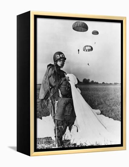 Paratrooper Training-Science Source-Framed Premier Image Canvas