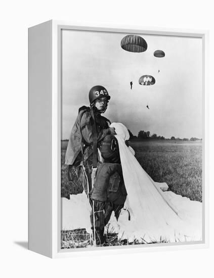 Paratrooper Training-Science Source-Framed Premier Image Canvas