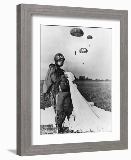 Paratrooper Training-Science Source-Framed Giclee Print