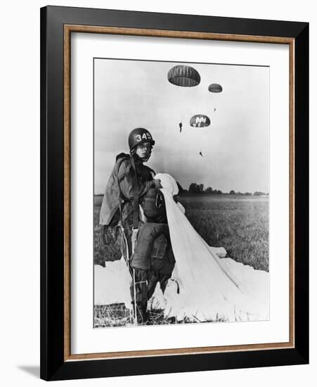 Paratrooper Training-Science Source-Framed Giclee Print