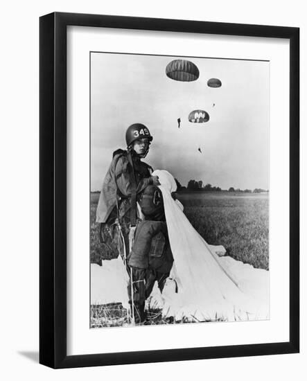 Paratrooper Training-Science Source-Framed Giclee Print