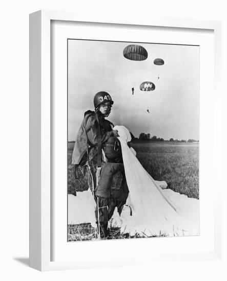 Paratrooper Training-Science Source-Framed Giclee Print