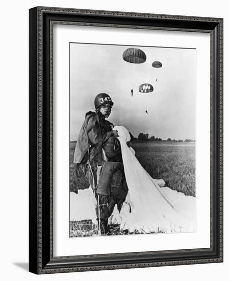 Paratrooper Training-Science Source-Framed Giclee Print