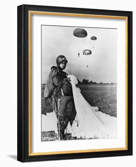 Paratrooper Training-Science Source-Framed Giclee Print