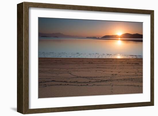 Paraty Beach in Rio De Janeiro State at Sunrise-Alex Saberi-Framed Photographic Print