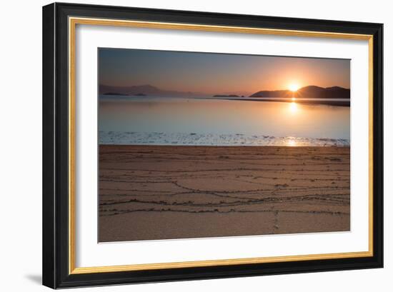 Paraty Beach in Rio De Janeiro State at Sunrise-Alex Saberi-Framed Photographic Print