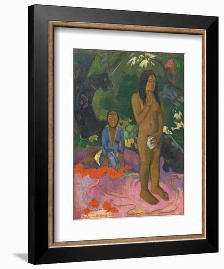 Parau Na Te Varua Ino (Words of the Devil), 1892-Paul Gauguin-Framed Giclee Print