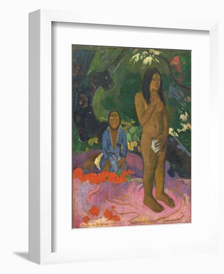 Parau Na Te Varua Ino (Words of the Devil), 1892-Paul Gauguin-Framed Giclee Print