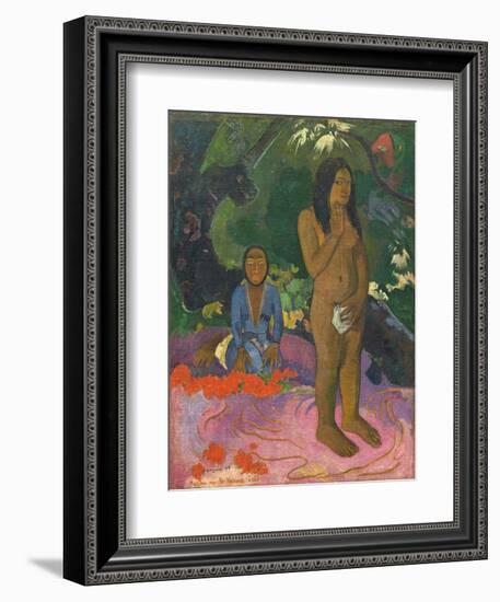 Parau Na Te Varua Ino (Words of the Devil), 1892-Paul Gauguin-Framed Giclee Print