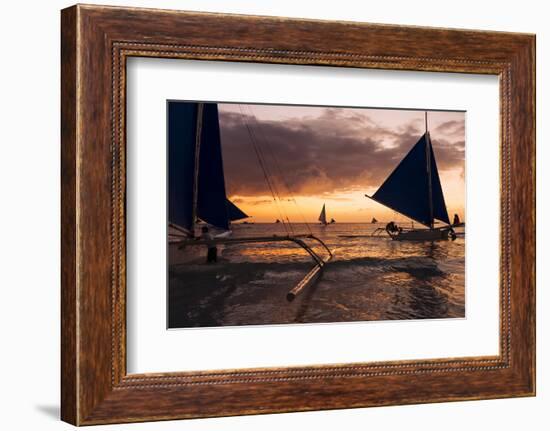 Paraw Boats, White Beach, Boracay, the Visayas, Philippines, Southeast Asia, Asia-Ben Pipe-Framed Photographic Print