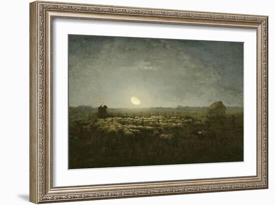 Parc ?outons, clair de lune-Jean-Fran?ois Millet-Framed Giclee Print