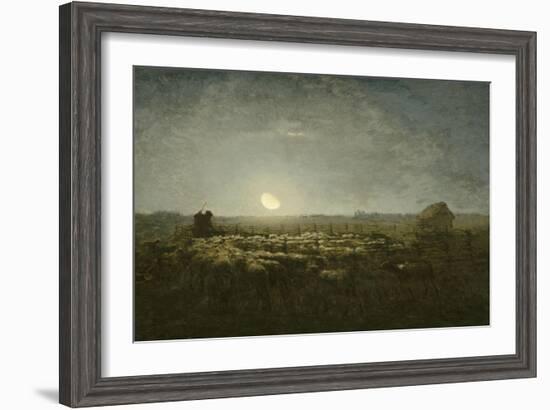 Parc ?outons, clair de lune-Jean-Fran?ois Millet-Framed Giclee Print