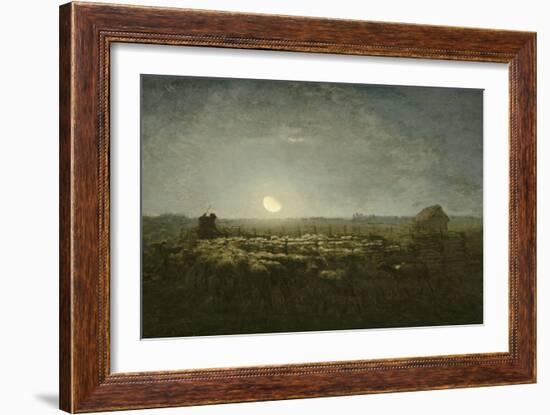 Parc ?outons, clair de lune-Jean-Fran?ois Millet-Framed Giclee Print