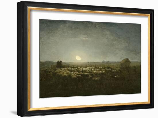 Parc ?outons, clair de lune-Jean-Fran?ois Millet-Framed Giclee Print