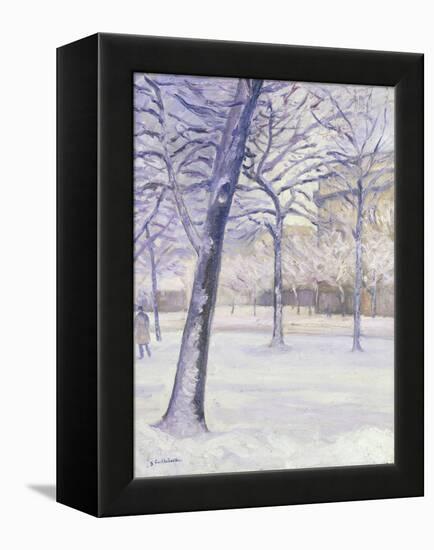 Parc sous la Neige, Paris, c.1888-Gustave Caillebotte-Framed Premier Image Canvas