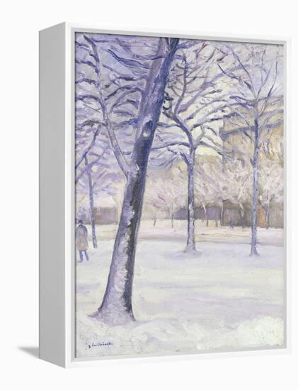 Parc sous la Neige, Paris, c.1888-Gustave Caillebotte-Framed Premier Image Canvas