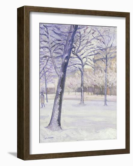 Parc sous la Neige, Paris, c.1888-Gustave Caillebotte-Framed Giclee Print