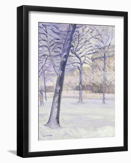 Parc sous la Neige, Paris, c.1888-Gustave Caillebotte-Framed Giclee Print