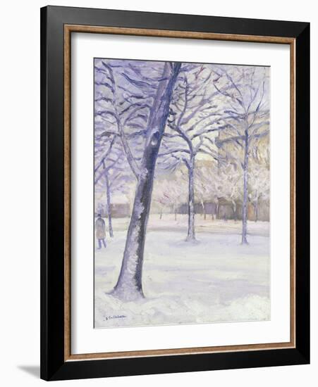 Parc sous la Neige, Paris, c.1888-Gustave Caillebotte-Framed Giclee Print