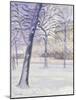 Parc sous la Neige, Paris, c.1888-Gustave Caillebotte-Mounted Giclee Print