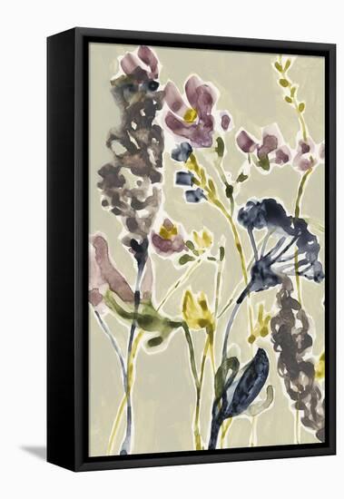 Parchment Flower Field I-Jennifer Goldberger-Framed Stretched Canvas