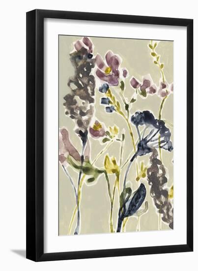 Parchment Flower Field I-Jennifer Goldberger-Framed Art Print