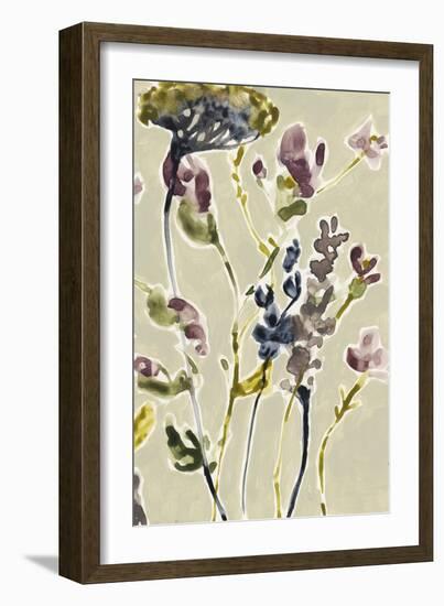 Parchment Flower Field II-Jennifer Goldberger-Framed Art Print