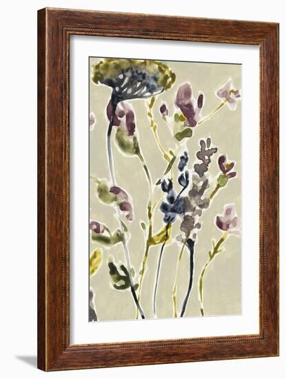 Parchment Flower Field II-Jennifer Goldberger-Framed Art Print