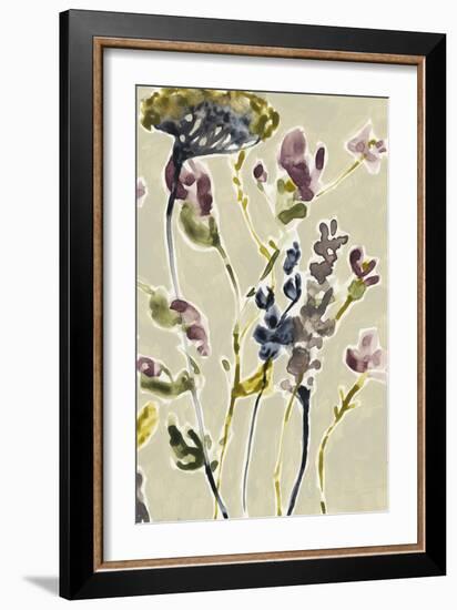 Parchment Flower Field II-Jennifer Goldberger-Framed Art Print