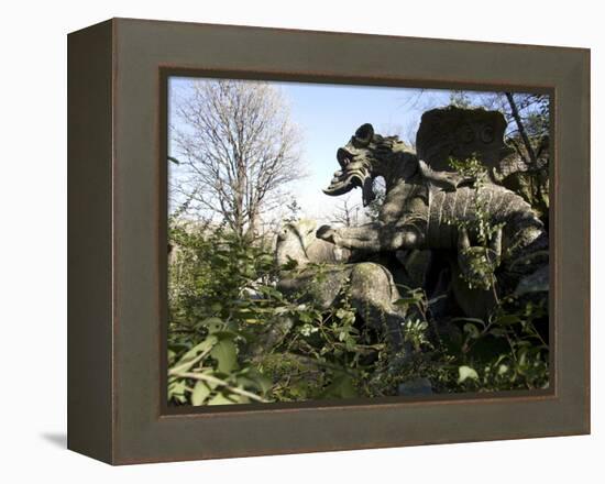 Parco Dei Monstri (Garden of the Monsters), Sacro Bosco, Bomarzo Gardens, Viterbo, Lazio, Italy-Oliviero Olivieri-Framed Premier Image Canvas