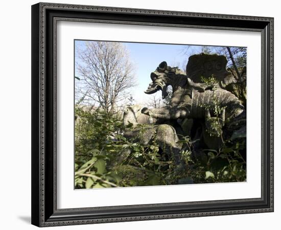 Parco Dei Monstri (Garden of the Monsters), Sacro Bosco, Bomarzo Gardens, Viterbo, Lazio, Italy-Oliviero Olivieri-Framed Photographic Print