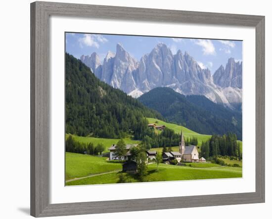 Parco Naturale Puez-Odle, Santa Maddalena, Val Di Funes, Dolomites, Bolzano, Italy-Ruth Tomlinson-Framed Photographic Print
