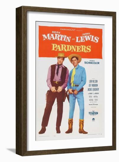 Pardners, Dean Martin, Jerry Lewis, 1956-null-Framed Premium Giclee Print