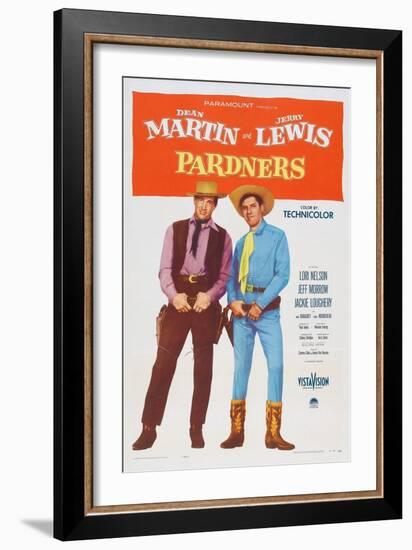 Pardners, Dean Martin, Jerry Lewis, 1956-null-Framed Premium Giclee Print