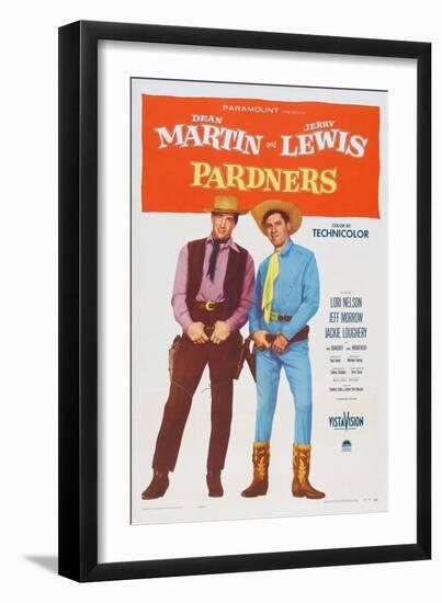 Pardners, Dean Martin, Jerry Lewis, 1956-null-Framed Premium Giclee Print