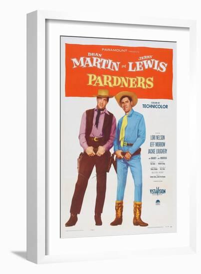 Pardners, Dean Martin, Jerry Lewis, 1956-null-Framed Premium Giclee Print