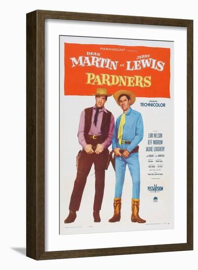 Pardners, Dean Martin, Jerry Lewis, 1956-null-Framed Art Print