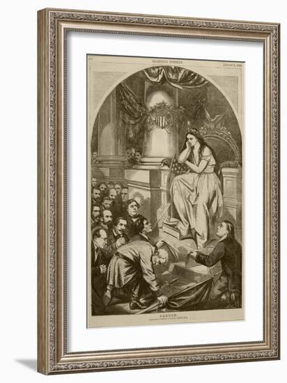 Pardon, from Harper's Weekly, August 5, 1865-Thomas Nast-Framed Giclee Print