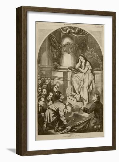 Pardon, from Harper's Weekly, August 5, 1865-Thomas Nast-Framed Giclee Print