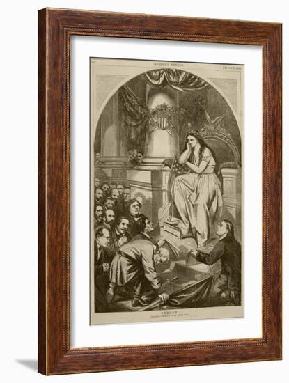 Pardon, from Harper's Weekly, August 5, 1865-Thomas Nast-Framed Giclee Print