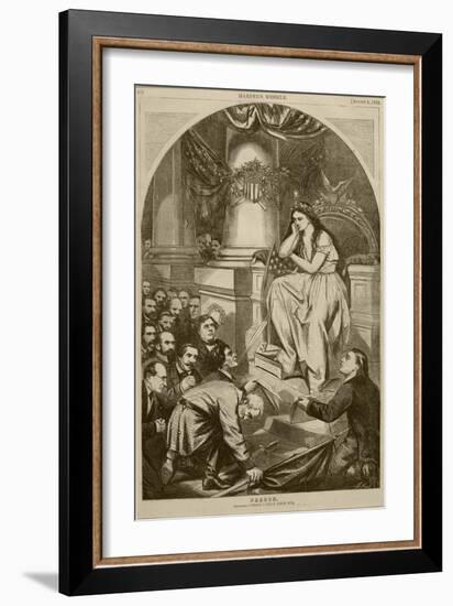 Pardon, from Harper's Weekly, August 5, 1865-Thomas Nast-Framed Giclee Print