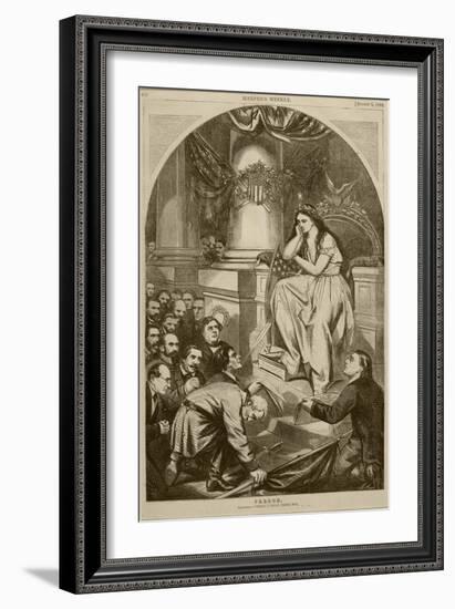Pardon, from Harper's Weekly, August 5, 1865-Thomas Nast-Framed Giclee Print