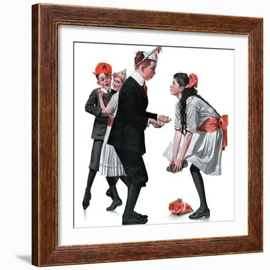 "Pardon Me", January 26,1918-Norman Rockwell-Framed Giclee Print